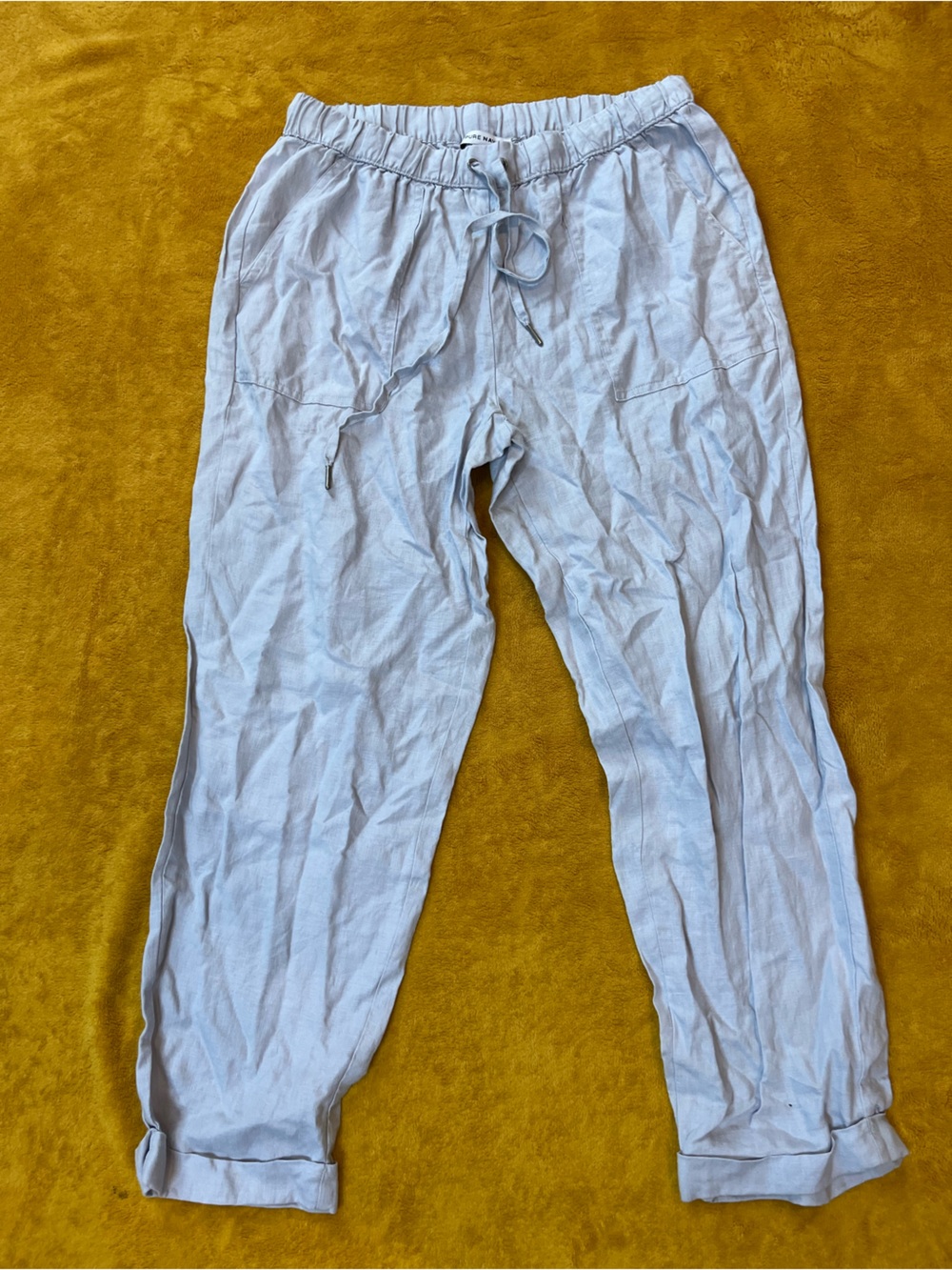 Relaxed Light Gray Drawstring Joggers for Men